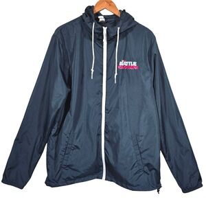 WWE 2K Battlegrounds Promotional Windbreaker Full Zip Jacket Men's L Navy Gaming
